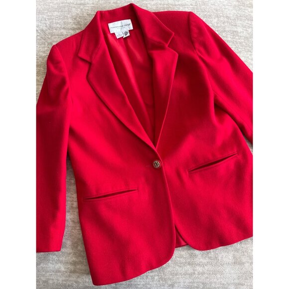 Vintage 100% Pure Wool Red Blazer Jacket Fundamental Things 8P - Picture 10 of 11